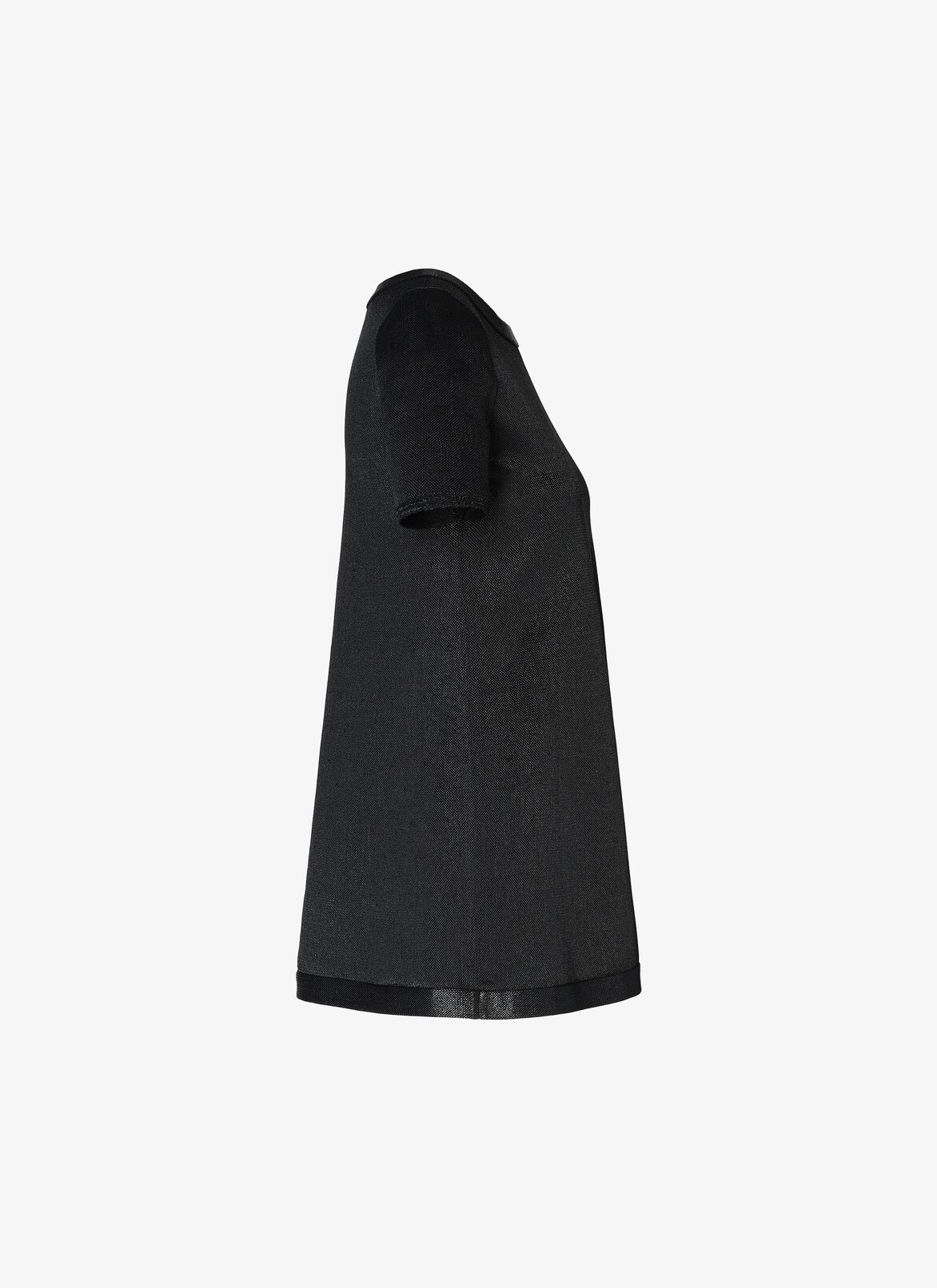 SHORT SLEEVE TUNIC RAFIA BLACK ALAÏA BLACK  SHORT SLEEVE TUNIC RAFIA BLACK